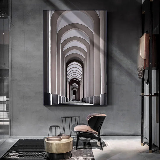 Black White Grey Urban Abstract Canvas Wall Art