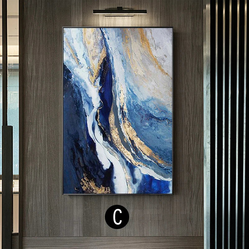 Atmospheric Blue Marble Print Canvas Wall Art