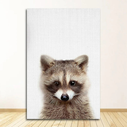 Bear Bunny Elephant Baby Animals Canvas Wall Art