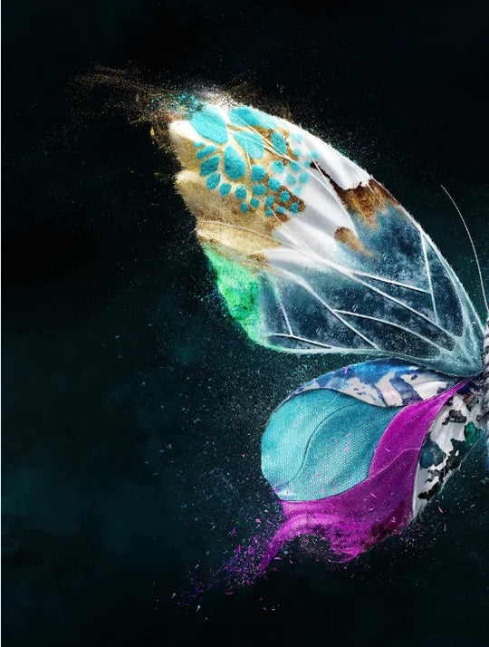 Light Luxury Abstract Butterfly Canvas Wall Art