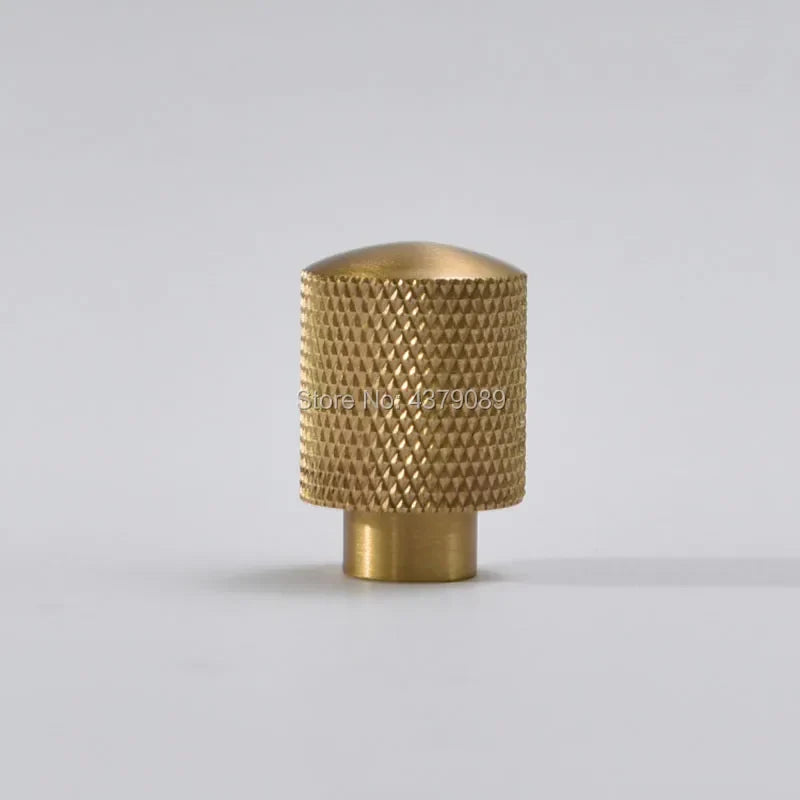 Mesh Pattern Brass Cabinet Knobs – Knurled Drawer & Door Pulls
