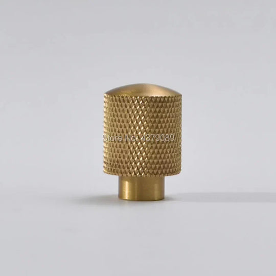 Mesh Pattern Brass Cabinet Knobs – Knurled Drawer & Door Pulls