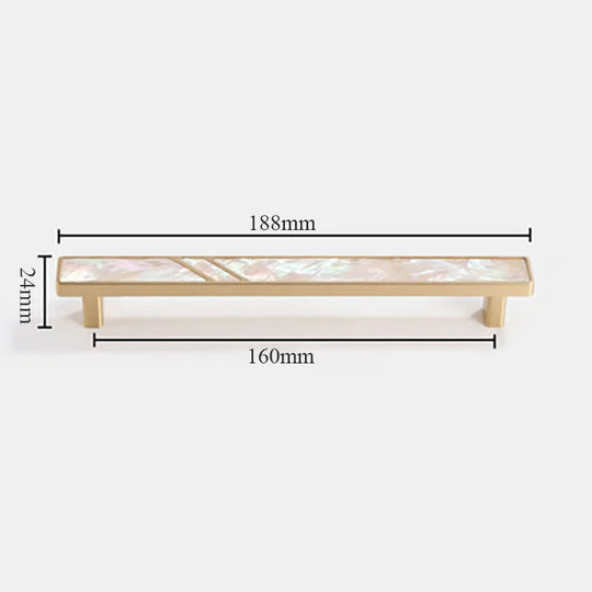 Brass Furniture Handles with Natural Shell – Modern Knobs for Cabinets, Drawers, and Wardrobes