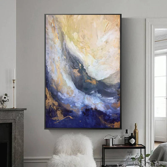 Atmospheric Blue Marble Print Canvas Wall Art