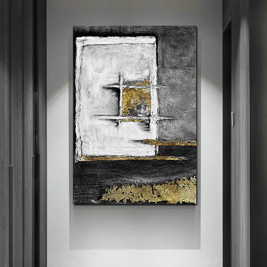 Black White Grey Urban Abstract Canvas Wall Art