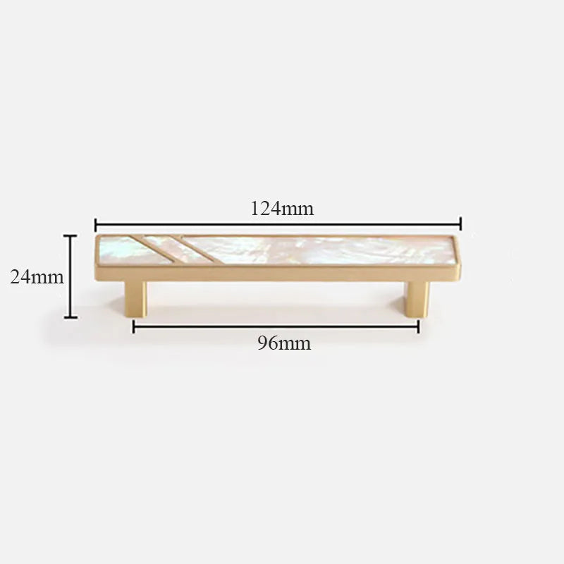 Brass Furniture Handles with Natural Shell – Modern Knobs for Cabinets, Drawers, and Wardrobes