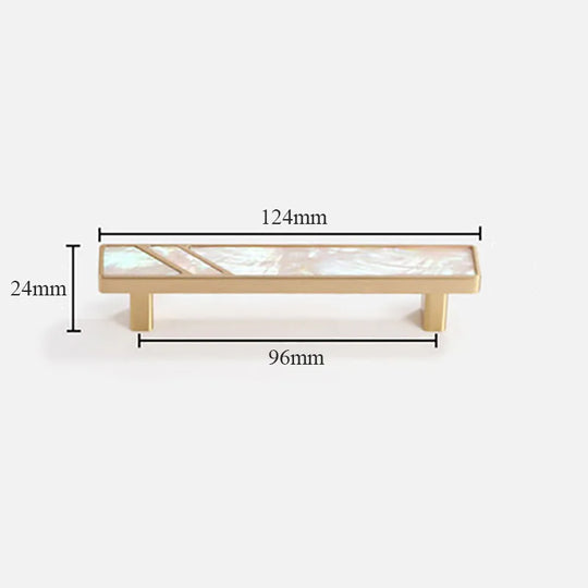 Brass Furniture Handles with Natural Shell – Modern Knobs for Cabinets, Drawers, and Wardrobes