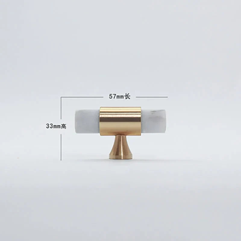 Natural Stone Cabinet Handles – Brass and Marble Knobs for Furniture