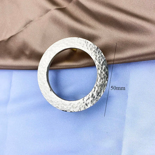 Round Hammered Brass Wardrobe Handles – Circle and Semi-Circle Knobs for Cabinets and Drawers