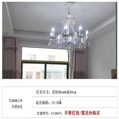 Pink Rose Crystal Wedding Chandelier – Romantic Semi-Flush Ceiling Light