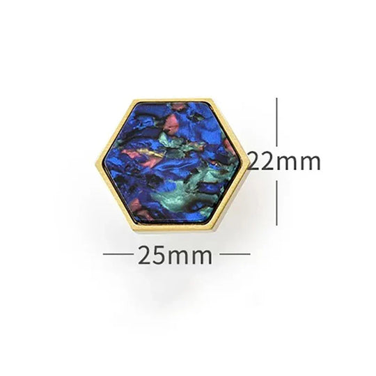 Modern Brass Shell Knobs – Colorful Cabinet & Wardrobe Pulls