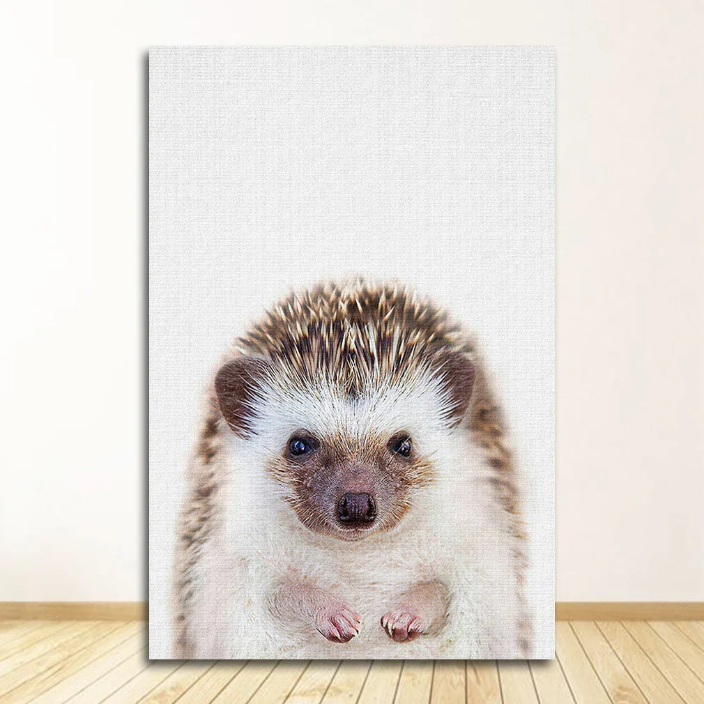 Bear Bunny Elephant Baby Animals Canvas Wall Art