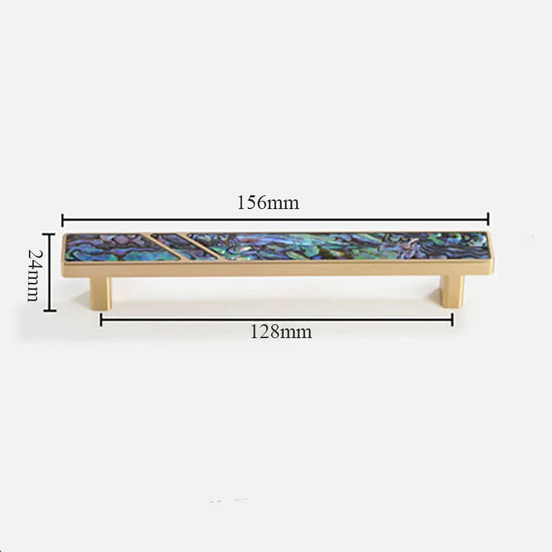 Brass Furniture Handles with Natural Shell – Modern Knobs for Cabinets, Drawers, and Wardrobes