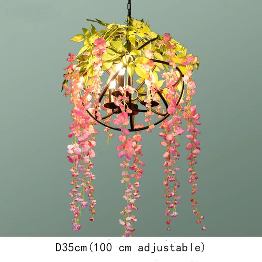 Imitation Green Plant Industrial Chandelier – Creative LED Light