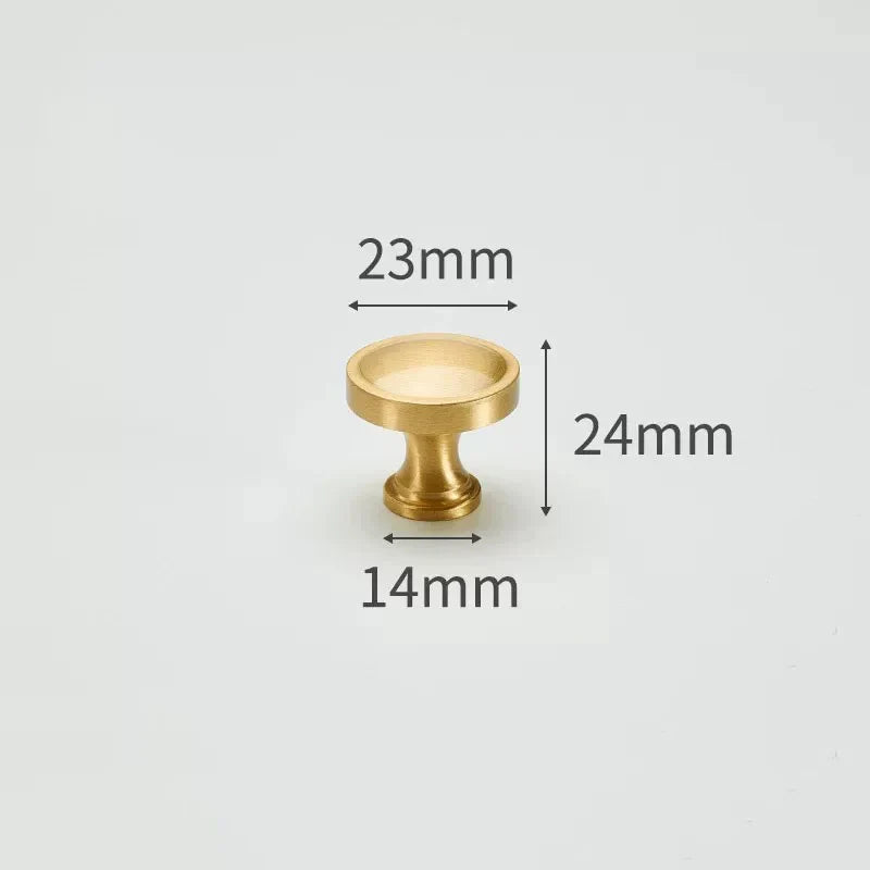Modern Solid Brass Cabinet Knobs – Minimalist Wardrobe & Kitchen Pulls