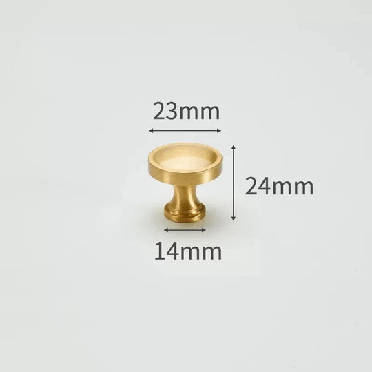 Modern Solid Brass Cabinet Knobs – Minimalist Wardrobe & Kitchen Pulls