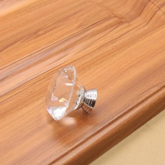 Round Cut Crystal Ball Knobs – Polished Chrome Cabinet Pulls