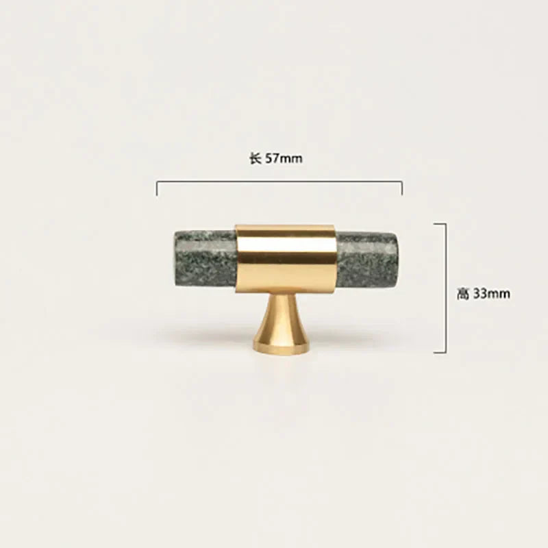 Natural Stone Cabinet Handles – Brass and Marble Knobs for Furniture