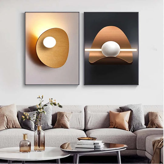 Modern Architectural Abstract Geometric Canvas Wall Art