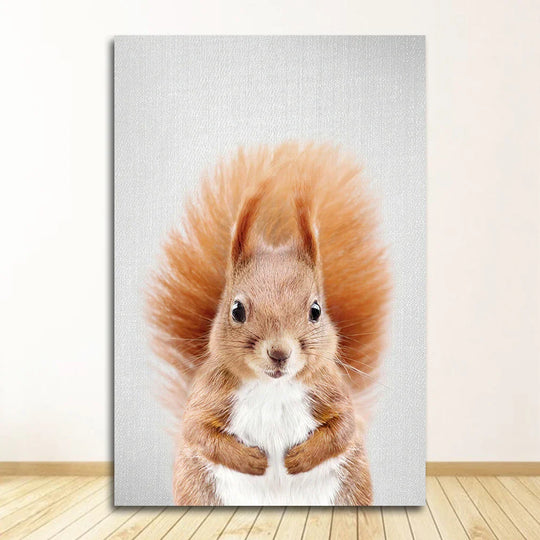 Bear Bunny Elephant Baby Animals Canvas Wall Art