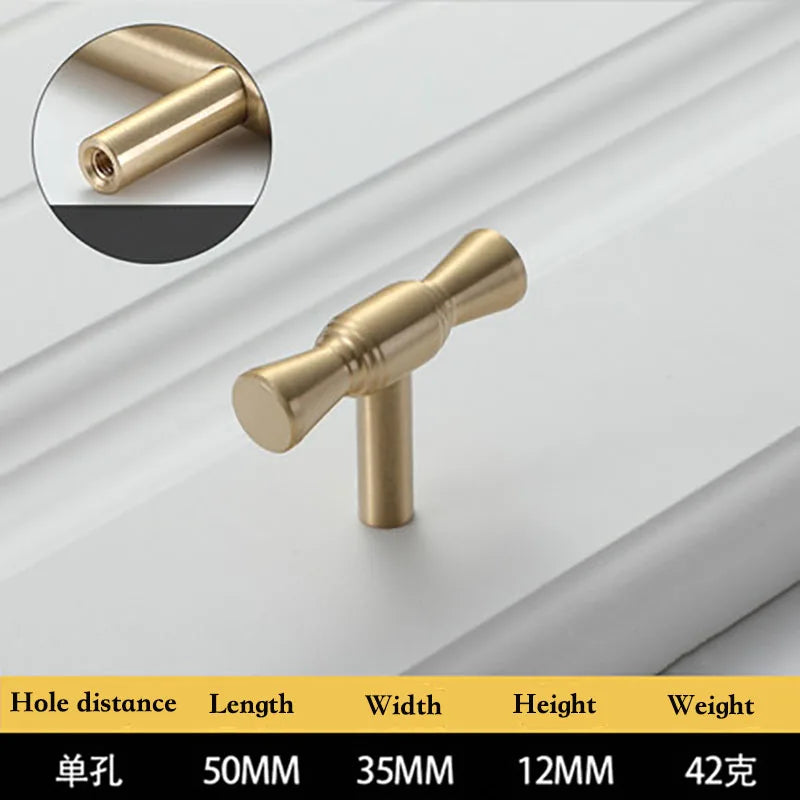 Solid Brass Kitchen Cabinet Handles – Modern Bar Pulls for Furniture