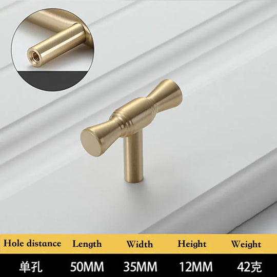 Solid Brass Kitchen Cabinet Handles – Modern Bar Pulls for Furniture