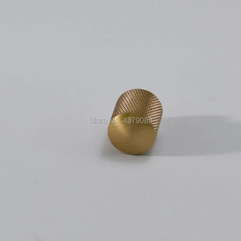 Mesh Pattern Brass Cabinet Knobs – Knurled Drawer & Door Pulls