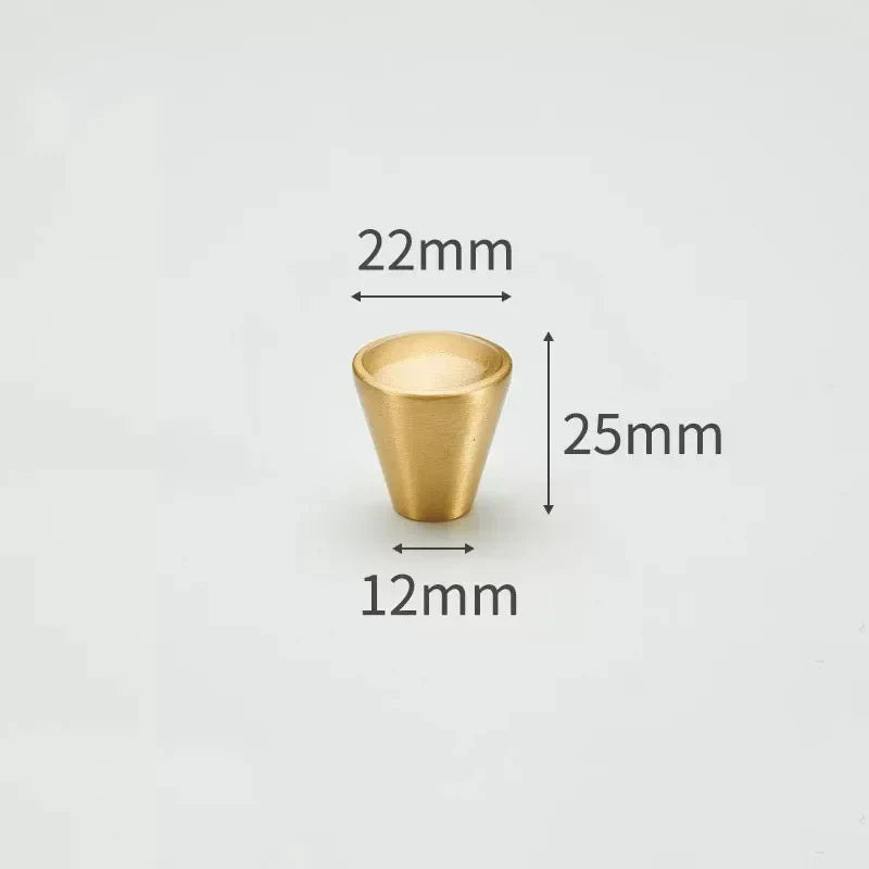 Modern Solid Brass Cabinet Knobs – Minimalist Wardrobe & Kitchen Pulls