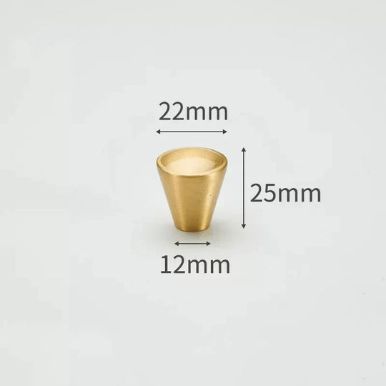 Modern Solid Brass Cabinet Knobs – Minimalist Wardrobe & Kitchen Pulls