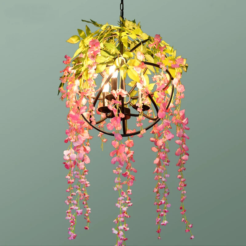 Imitation Green Plant Industrial Chandelier – Creative LED Light