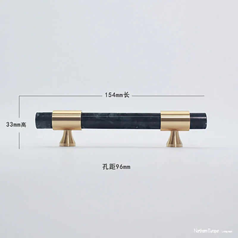 Natural Stone Cabinet Handles – Brass and Marble Knobs for Furniture