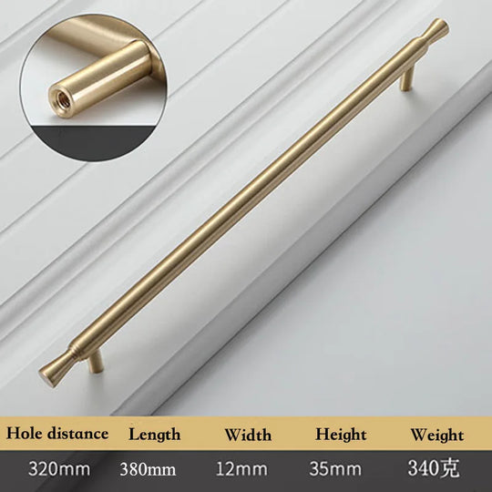 Solid Brass Kitchen Cabinet Handles – Modern Bar Pulls for Furniture