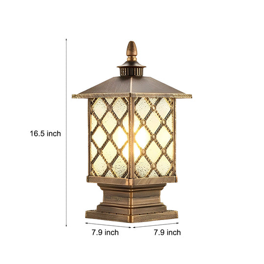 Retro Creative Waterproof Modern Outdoor Fence Post Lights Pillar Lamp