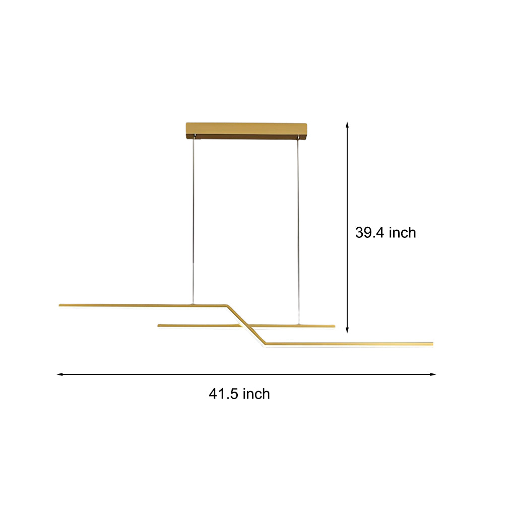 Minimalist Creative Linear LED Three-Step Dimming Modern Chandelier