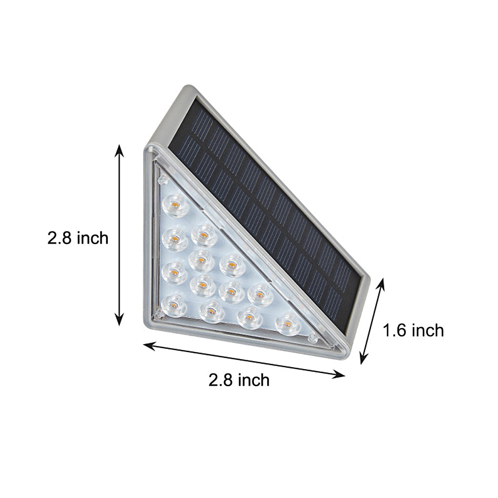 Triangle Automatic Charging LED Solar Step-Mounted Outdoor Lights