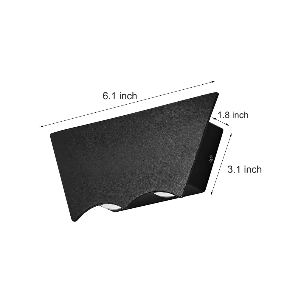 Creative Up and Down Black LED Outdoor Wall Washer Light