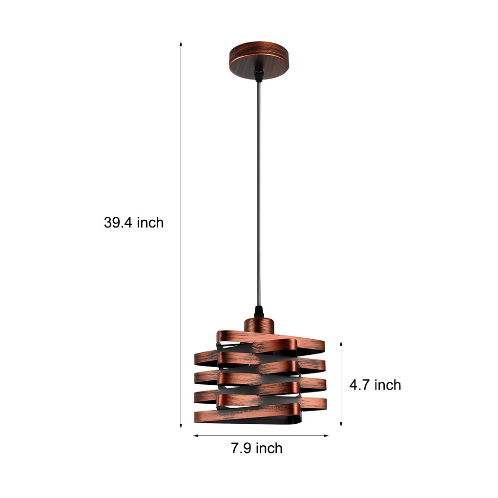 Antique Iron Interwoven Design Pendant Light