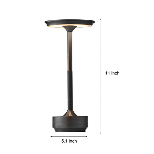 Plated Metal Slender UFO Alien Cordless Table Lamp