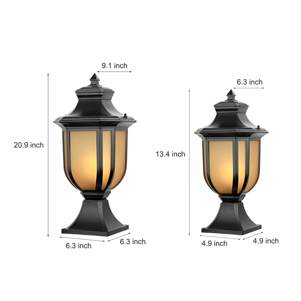 Retro Minimalist Waterproof Aluminum European-Style Pillar Lamp Post Lights