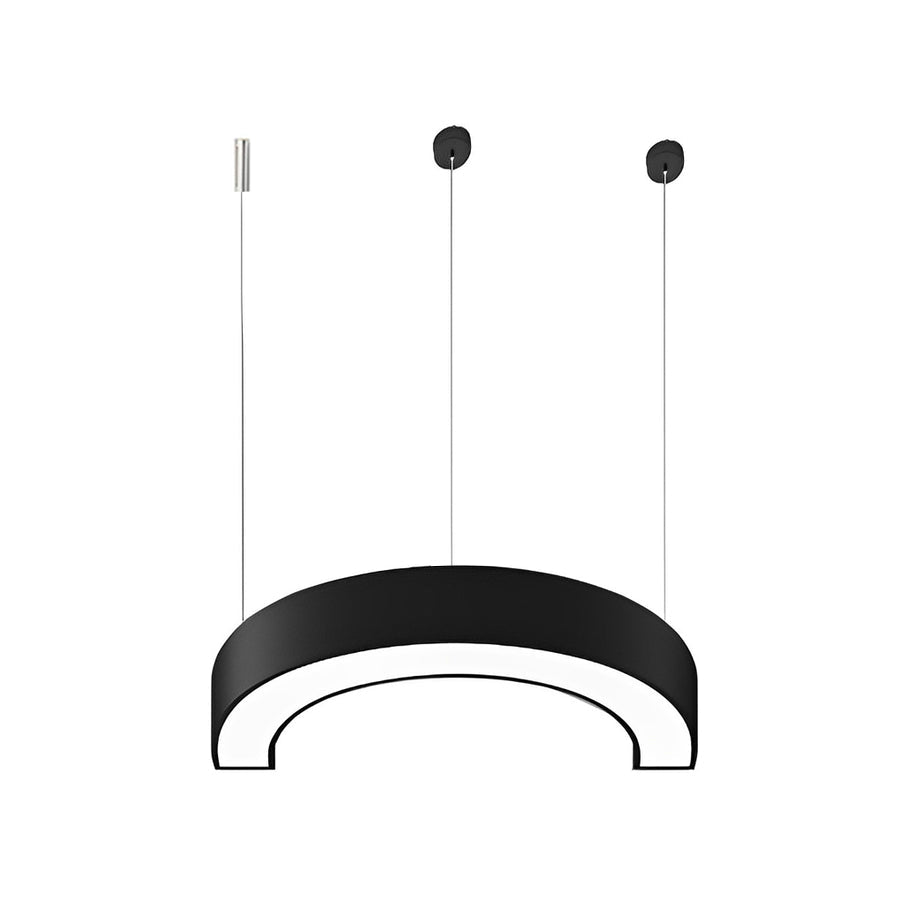 Curved Slim C Shape – LED Pendant Half-Circle Hanging Profile Light for Office and Commercial Spaces