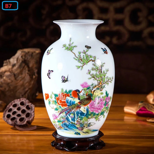 Jingdezhen Ceramic Vase Traditional Chinese Style