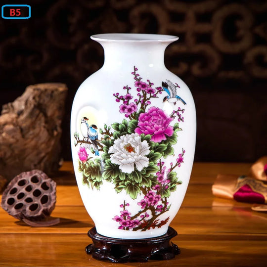 Jingdezhen Ceramic Vase Traditional Chinese Style