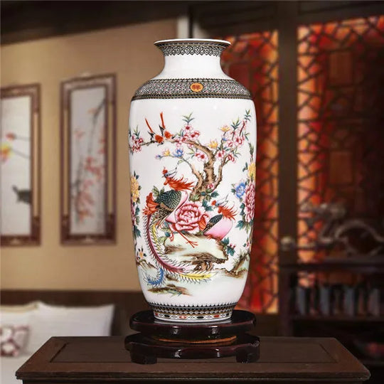 Classical Porcelain Ceramic Flower Vase for Home Decoration