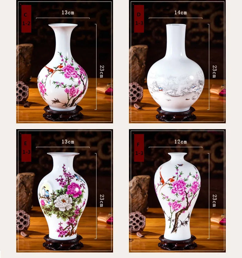 Jingdezhen Ceramic Vase Traditional Chinese Style