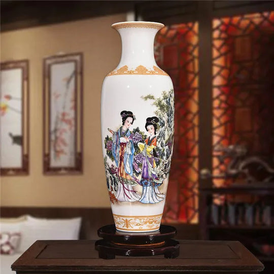 Classical Porcelain Ceramic Flower Vase for Home Decoration