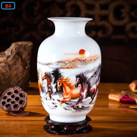 Jingdezhen Ceramic Vase Traditional Chinese Style