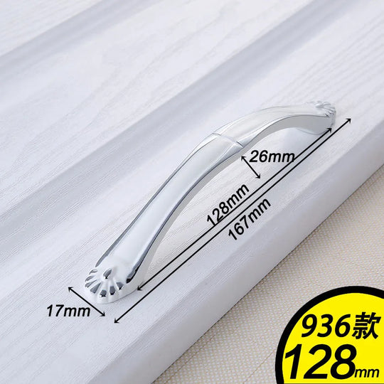 European Ivory White Cabinet Handle – Elegant Zinc Alloy Pulls for Dressers and Cupboards (96mm)