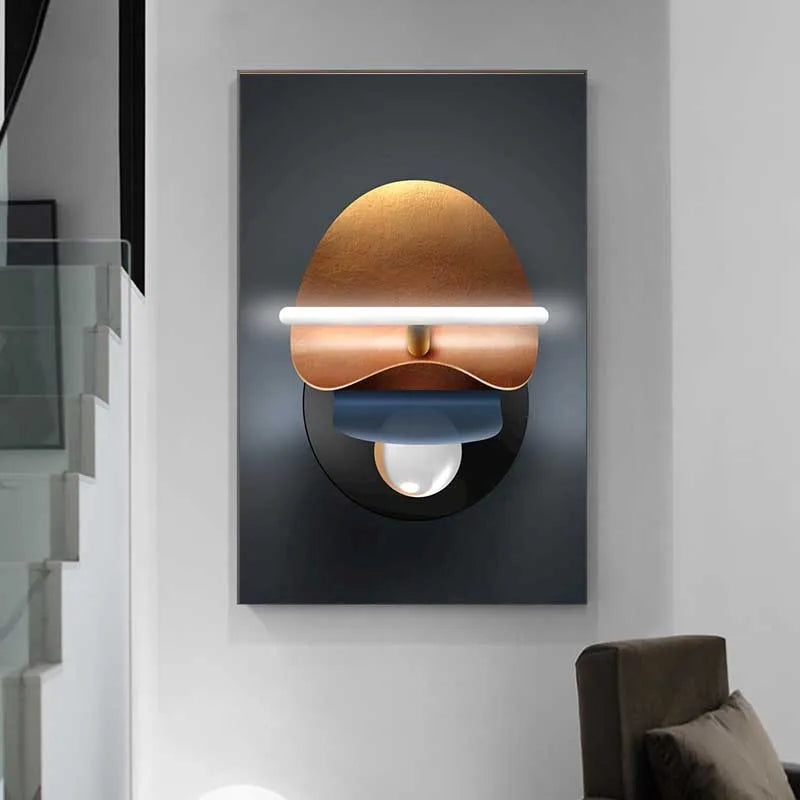 Modern Architectural Abstract Geometric Canvas Wall Art