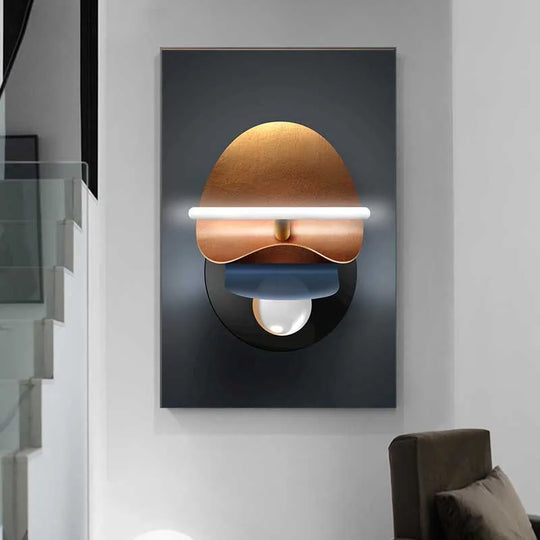 Modern Architectural Abstract Geometric Canvas Wall Art