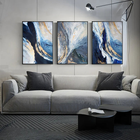 Atmospheric Blue Marble Print Canvas Wall Art